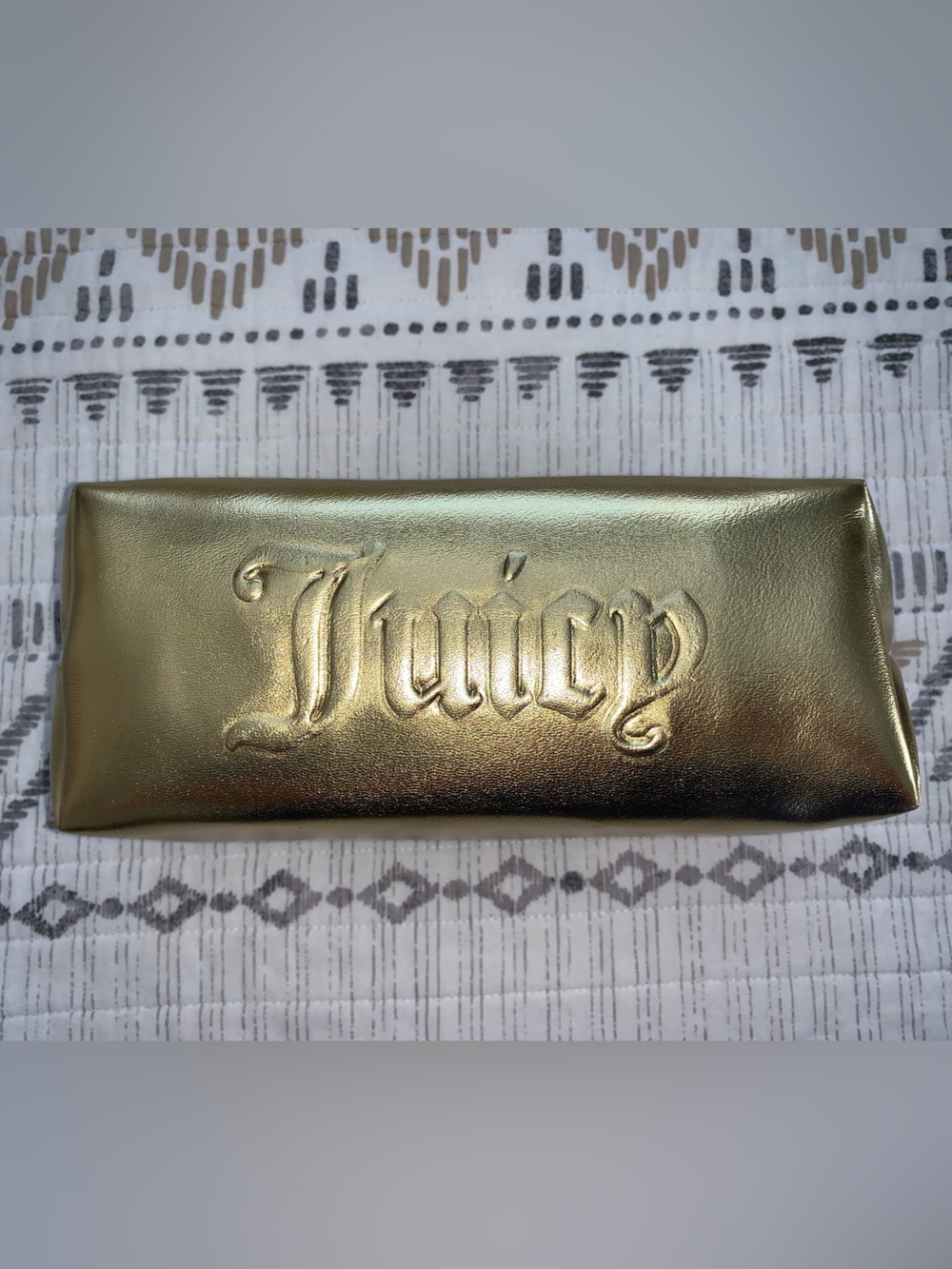 Juicy Couture Gold with Pink Makeup bag